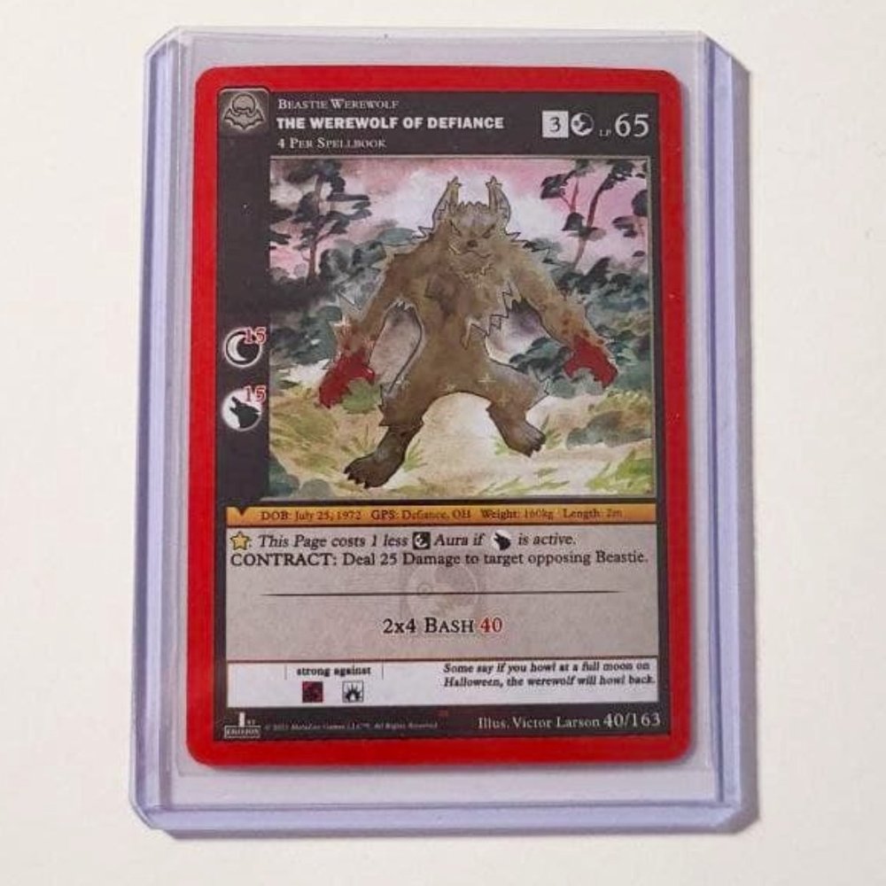 2021 MetaZoo Nightfall 1st Ed The Werewolf of Defiance Reverse Holo 40/163 NM/M